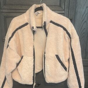 JoyLab Cream and Black Teddy Jacket